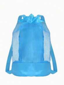 Adjustable Nylon Beach Toy Bag, Drawstring Closure, Lightweight Mesh Storage Bag, Suitable For Toys, Clothing, Etc., Ideal For Teen Beach Travel, 5 Colors Available, Teen Beach Shell Storage Bag - Multicolor - View 17