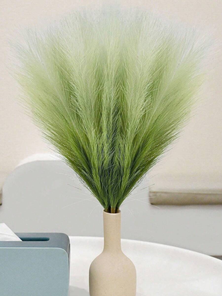 20/10/1 Pc Artificial Pampas Grass, Faux Fluffy Grass Stems For Boho Wedding Decor, Room Decor, Home Decor, Mother's Day Gift (Sage Green Gradient),Valentine's Day - Multicolor - View 1