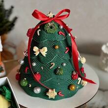 1pc 24-Cavity Mini Christmas Decoration Silicone Mold - Includes Mini Snowflake, Pine Cone, Christmas Tree, Bell And Ball Styles, Suitable For DIY Aromatherapy Candles, Handmade Soap, Epoxy Resin, Plaster Diffuser Stones And Christmas Winter Home Decor Crafts - White - View 9