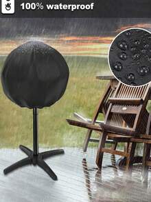 1pc Outdoor Patio Grill Cover, Round BBQ Grill Cover, Waterproof Dustproof Sunproof Cover - View 2
