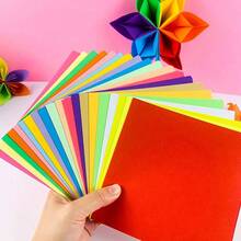 100 lembar Kertas Origami Persegi Berwarna, Aneka Warna, Datar dan Mudah Dilipat, Warna Cerah Tidak Pudar. Cocok untuk Kerajinan DIY, Dapat dilipat menjadi Burung Bangau, Bunga, Hati, Pesawat Kertas, Kerajinan Potong Kertas, Bahan Kerajinan Tangan, Tebal dan Tahan Lama - Origami - View 4