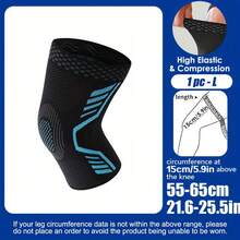 AA MASEDA 1pc High Elasticity Knee Support, Compression Wrap For Knee Joint Support, 3D Knitted Fabric - Breathable And Comfortable, Suitable For Men And Women Running, Basketball, Fitness, Exercise - Black - View 14