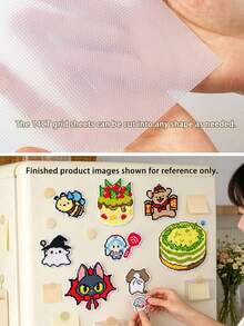 167pcs DIY Cross Stitch Material Kit 14CT Transparent Mesh Sheet Bead Pendant Making Tool Set (Finished Product In Image Needs To Be Made Yourself, This Product Only Includes Accessories, No Tutorial Included) - Multicolor - View 8