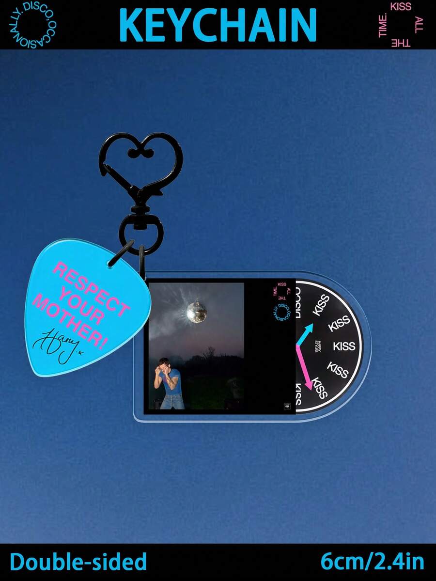 سلسلة مفاتيح HarryStyless، سلسلة مفاتيح Kiss All The Time، سلسلة مفاتيح Disco Occasionally، سلسلة مفاتيح الألبوم، سلسلة مفاتيح Disco، سلع معجبين الموسيقى الجيدة، سلسلة مفاتيح الجانب، سلسلة مفاتيح قابلة للجمع، سحر الحقيبة، إكسسوارات السيارة، هدايا العطلات، هدايا أعياد الميلاد - متعدد الألوان - مشاهدة 1