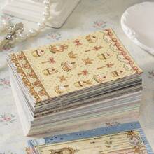 30 Sheets/Bag Material Paper Rococo Dream Series Vintage Sweet Style Material Paper, Scrapbook Supplies Notebook Accessories, Used For Decorating Cards Photo Frames Phone Cases Junk Journals, Desktop Decoration Paper Memo Paper Origami - Material Paper - View 5
