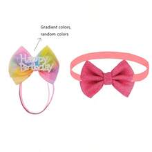 2pcs Birthday Hat And Bandana Set, Suitable For Small And Medium Dogs, Ideal Pet Birthday Celebration Set - Multicolor - View 9