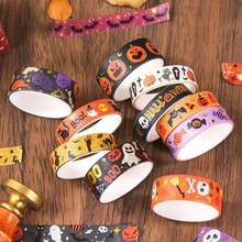 12 piezas/Juego de cinta washi con lámina dorada de Halloween vintage, patrón literario fresco, cinta de enmascarar para manualidades DIY, scrapbooking, pegatinas decorativas para cuaderno, planificador, manualidades y decoración de fiesta - Multicolor - Ver 7