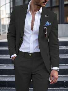Men Suits - 黑色 - 查看 1