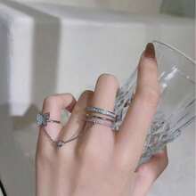 Butterfly Tassel Finger Ring, Niche Design, Super Ins Rhinestone Fingertip Ring For Index Finger - Butterfly Ring - View 1