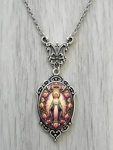 1pc Gothic Vintage Dark Subculture Magnifying Glass Pendant Necklace, Suitable For Women, Steampunk Victorian Style Monochrome Jewelry, Daily Accessory, Holiday Gift, Halloween Accessory (Please Check The Size Chart Before Purchasing) - Multicolor - View 18