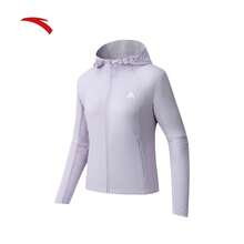 Anta Light Soft Shell | Fluorine-Free Water Repellent Lightweight Breathable UV Protection Women's Summer New Woven Jacket Sports Top - Light Purple Misty - 1 - View 1