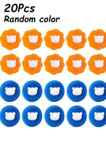 20pcs/10pcs Reusable Pet Hair Remover Laundry Balls, High-Density Sponge & Soft Rubber Material, Wool-Like Sticky Surface, Cute Animal Pattern, Anti-Tangle Design, Removes Cat/Dog Hair & Lint From Clothes, Washing Machine, Dryer, Pet Owner Gift - Multiple Styles - View 14