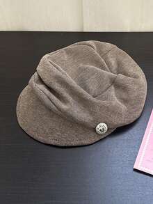 Women Beret Hats - Brown - View 4