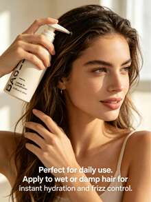 Santal Leave-In Conditioner, Instant Hydrating Anti-Frizz Hair Treatment, Long Lasting Nourishing Leave On Hair Care 200ml - Conditioner - View 2