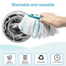 Compatible With Leifheit Spin Mop Replacement Pads, Microfiber Dry & Wet Dual-Use Mop Head Accessories, Spin Mop Head, Mop Replacement Cloth Pads, Cleaning Tool Replacement Pack - Multicolor - View 8
