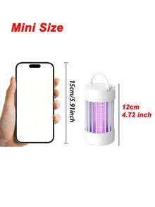 可充電蚊子電擊拍,附電網設計,適用居家與露營,USB充電便攜式果蠅與小飛蟲陷阱,紫色光昆蟲誘捕燈,室內外陽台可用 - 彩色 - 查看 14