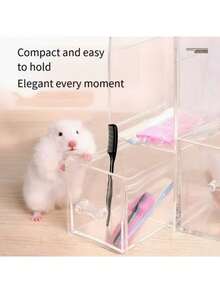 10pcs Mini Pet Grooming Brush Set, Hamster Mini Comb, Random Color Compact Plastic Comb, Small Pet Mini Grooming, Fun Design And Vibrant Colors, Soft And Anti-Tangle, Suitable For Hamsters, Guinea Pigs, Rabbits, Ferrets - Soft Anti-Tangle Hair Cleaning Comb, Used For Small Animal Care, Daily Grooming, Cage Cleaning And Detangling, Perfect For Daily Grooming And Cleaning, Ideal Choice For Small Animals, Pet Supplies - Multicolor - View 4