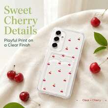 SKJL Cherry Flower Clear Phone Cover For Galaxy A17 A27 A37 A57 S25FE A16 A26 A36 A56 Wallet Card Bag Cover - Translucent - View 5