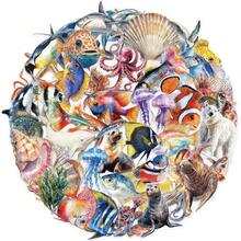 50張透明PET海洋生物貼紙 防水透明海洋卡通貼紙 用於手帳、吉他、筆記本DIY裝飾 - 50個 - 查看 11