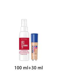 Rimmel [Bundle] Lasting Finish Fix & Go Setting Spray 100 Ml + Match Perfection Foundation Sand 300 Neutral 30 Ml - Lasting Finish+300 Sand Neutral - View 2