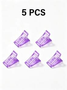 TOMICCA 5/10/20pcs Of 6 Colors Nail Clips, Quick Construction Of Nail Shape Tips, Nail Clip Finger Extension Tool, Use For Quick Molding Glue, Crystal Extension Glue Fake Nail Mold Fixing Clip, DIY Nail Tool - Multicolor - View 19