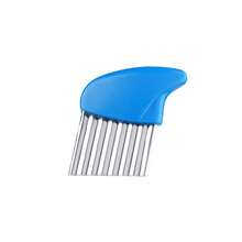 1 Pieza Cortador En Zigzag Para Papas Fritas, Ensaladas, Zanahorias, Cebollas Y Patatas, Herramienta De Cocina Multifuncional - Negro - Ver 10