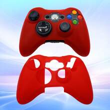 Compatible With XBOX 360, 1pc Game Controller Silicone Protective Cover + 2pcs Joystick Caps Set, Dust-Proof, Scratch-Resistant, Anti-Slip, Enhanced Gaming Control Feel - View 2