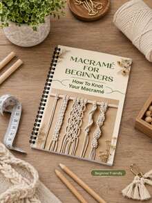 1pc Knotting & Macrame Basics Notebook, Spiral Bound Practice Book, Includes Easy-To-Follow Knotting Tutorials And Professional Handmade Journal, Help You Master Rope Art From Scratch - Multiple Styles - View 8