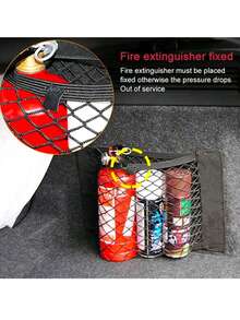 Universal Car Seat Back Mesh Storage Bag With Hook & Loop, Elastic Net Pouch Suitable For Car Trunk, Multi-Functional Nylon Hanging Organizer, Ideal For Daily Use, Travel Essentials, Back To School Season - Multicolor - View 10