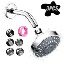 Shower Head Combo Set, 5 Spray Modes Fixed Shower Head With Wall-Mounted Shower Arm And Tape, Adjustable Bathroom Shower Head Kit - Shower Head - View 2