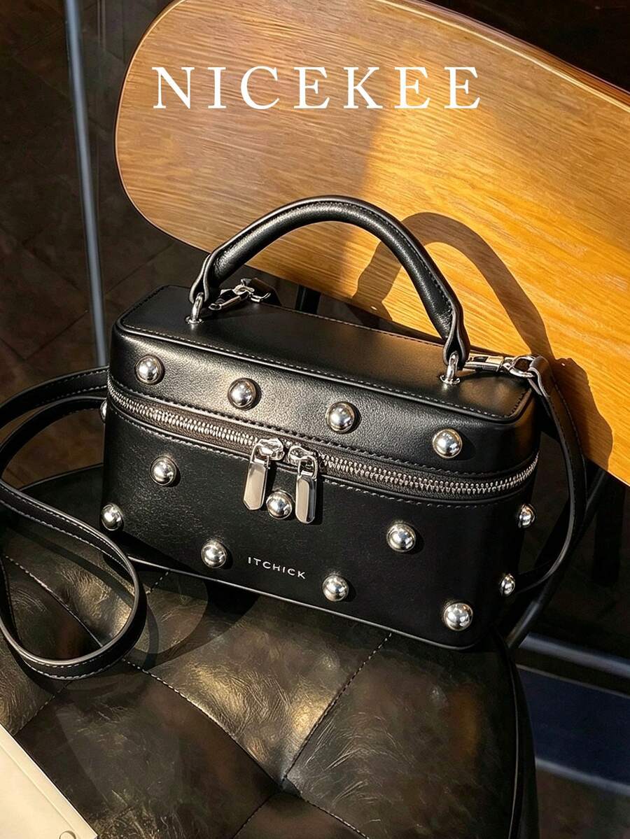 度假風小方包，休閒人造皮革手提包，優雅日常斜背包，適合日常通勤與度假