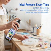 240ml/120ml Mold Release Spray For Silicone Molds, Professional Release Agent For Epoxy Resin, Candle Wax, Plaster, Fast-Drying Ultra-Fine Mist, Water Washable, No Oily Residue Odorless Formula. - Mold Release Spray - View 3