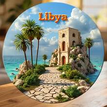 Ancient Tower On The Rocky Shore Palms And The Endless Blue Magnet Where The Mediterranean Whispers Tales Of Old Keepsake For All Metal Surfaces Throughout The Home - A - View 1