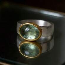 1pc Vintage Wide Band Ring With Green Zirconia Inlaid, Multiple Sizes Available, Unisex, Suitable For Daily Wear - D - View 3