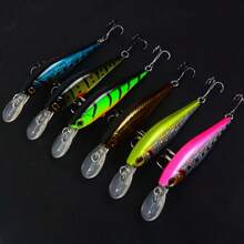 1/3/5pcs Floating Surface Minnow Lure, Bionic Bait For Freshwater And Saltwater Long Cast Fishing - Multicolor - View 6