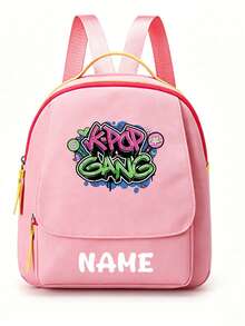 Personalized Back To School Backpack, Casual Versatile Music Idol Theme Print, Zipper Closure Nylon Material, Adjustable Shoulder Straps, Hand-Carry, Dancing, Shopping, Outdoor Trips, Birthday Gift, Aesthetic, Fandom-Core, Concert Essentials - Multicolor - View 45