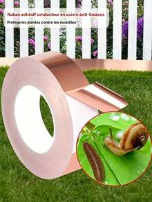 Conductive Copper Foil Tape, Effectively Repels Snails And Slugs, Suitable For All Seasons, Excellent Heat Resistance. Applicable For Electromagnetic Interference Shielding, Circuit Repair, Soldering, Gardening, DIY Crafts - Multicolor - View 3