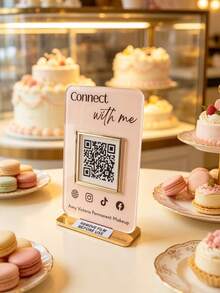 客製化壓克力 QR Code 告示牌，商業付款碼立牌，支援圖片與文字客製化！高透明壓克力材質，耐磨防水耐用，QR Code 辨識靈敏，可用作牆貼、桌面立牌，適用於便利店、餐廳、實體店，免費版面設計 - 彩色 - 查看 5