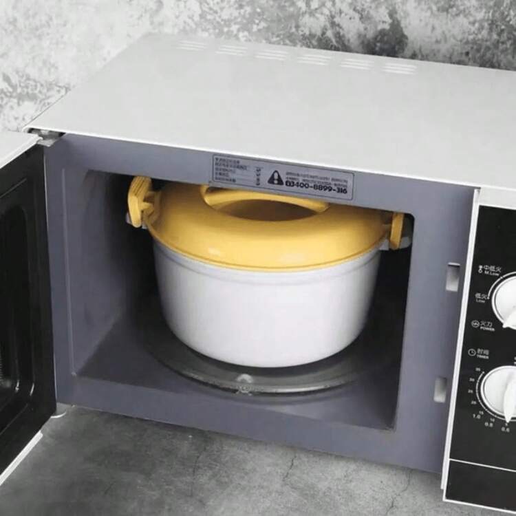 SOKANY Portable Microwave Rice Cooker, Cold/Hot Dual Use, Sealed Leak-Proof Design, Compartment Design No Need For Skewers, Large Capacity Satisfying Delicious, Suitable For Rice, Vegetables, Fish, Soup, Noodles And More - Multicolor - View 5