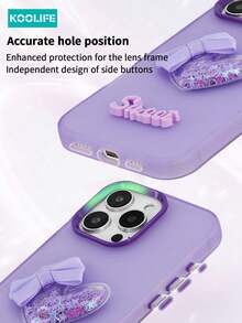 Koolife 1pc Magnetic Wireless Charging Magsafe Independent Button Colorful Contrast Semi-Transparent Matte Magnetic Phone Protective Case Full Coverage Anti-Drop Shell PC+TPU For Iphone18pro/18pro Max/17ProMax/Apple 17/Apple 17Pro/Apple 17Air/11/12/12pro/12plus/13/13pro/13promax/14/14pro/14promax/15/15plus/15pro/15promax/16/16plus/16pro/16promax/16e Galaxy S23 S24 S25 A25 A26 A35 A36 A55 A56 C 55 - Quicksand Heart Purple - View 4