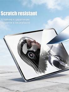 2片裝 HD 鋼化玻璃平板螢幕保護貼，相容 Galaxy Tab S10+ S10 FE S11 / 相容 iPad Air Pro 11 13 12代 / 相容小米 / 相容華為 MatePad / 相容榮耀，支援電容筆，9H 硬度防爆防刮保護膜 - 無色 - 查看 6
