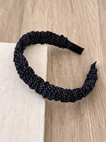 1pc Vintage Pleated Headband, Comfortable & Non-Slip, Suitable For Commuting, Daily Outings, Dating, Dressing Up - Multicolor - View 5