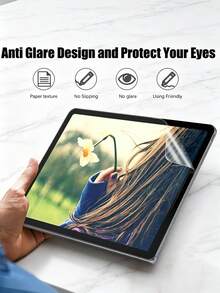 2片裝磨砂紙感螢幕保護貼，相容於 MatePad / Galaxy / / Honor / iPad Air Pro 11 13 12.9 9.7 吋 S7 S8 S9 S10 Plus FE，防眩光、觸控靈敏，適合辦公繪圖，紙感膜非玻璃 - Matte - 查看 9
