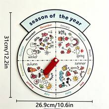 1/2pcs Weather Wheel, Preschool Education Learning Tool, Season & Month Wheel, Teaching Tool, Unique Home Office Educational Gift, First Day Of School - Multicolor - View 5