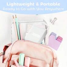 Impresora de Etiquetas Portátil Mini ORICO con Cinta de Etiquetas, Impresora de Etiquetas Térmica Pequeña para Etiquetas, Notas Adhesivas, Listas de Tareas, Manualidades DIY, Etiquetas de Nombre, Esencial para Regreso a la Escuela - Blanco - Ver 6