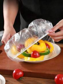 500pcs Colorful Disposable Food Covers Stretchy Plastic Wrap For Bowls Food Packaging Films Fruits Assorted Colors Fresh Film With Elastic Edge Shower Head Covers Multi-Functional Shrink Packaging Bags, Shoe Covers - View 8