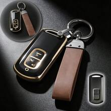 Casing Kunci Motor TPU Bingkai Emas, Cocok untuk Model 2 Tombol, Pelindung Kunci Remote Motor, Casing Kunci Anti Gores Perlindungan Penuh - 1 buah - View 3