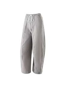 Adidas Women's Sport Pants DCE BLN PNT Drawstring Casual Wide-Leg Sweatpants KZ4224 - Pigeon Grey - View 7