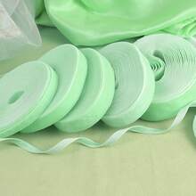 6/10/15/20/25mm Light Green Flocked Ribbon Mixed Sizes 5 Yards Vintage Flocked Satin Ribbon Suitable For Christmas Tree Decoration, Gift Wrapping, Bouquet Tying, Wedding Decor And Various Handmade DIY Crafts - View 7