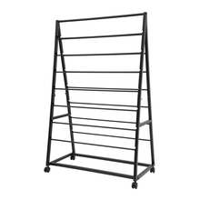 Iron Ribbon Display Storage Organizer With Wheels Ribbon Holder Organizer Rack - Black - View 5